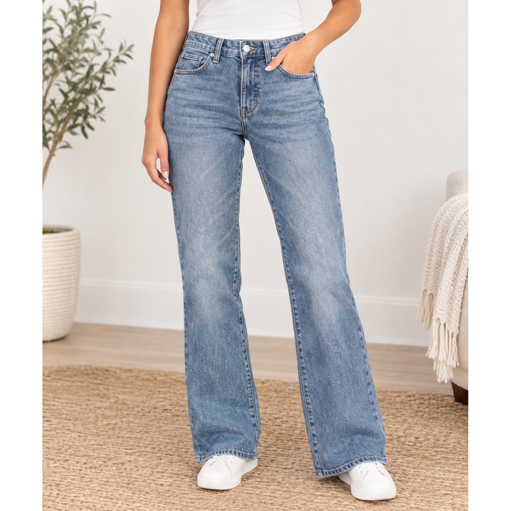 Lucky Brand Womens Straight Leg Jeans Medium Wash Blue Denim Size 4/27R